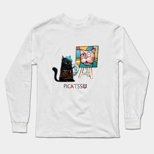 Picatsso Cat Funny Long Sleeve T-Shirt